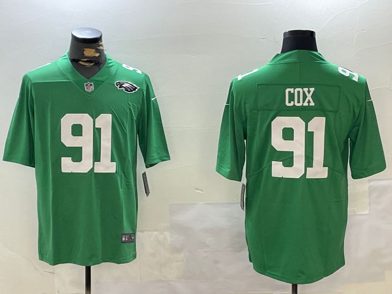 Men Philadelphia Eagles #91 Cox Green Second generation 2024 Nike Limited NFL Jersey style 2